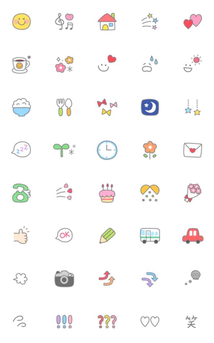 ゆるふわ♡ぼかし絵文字＊°.