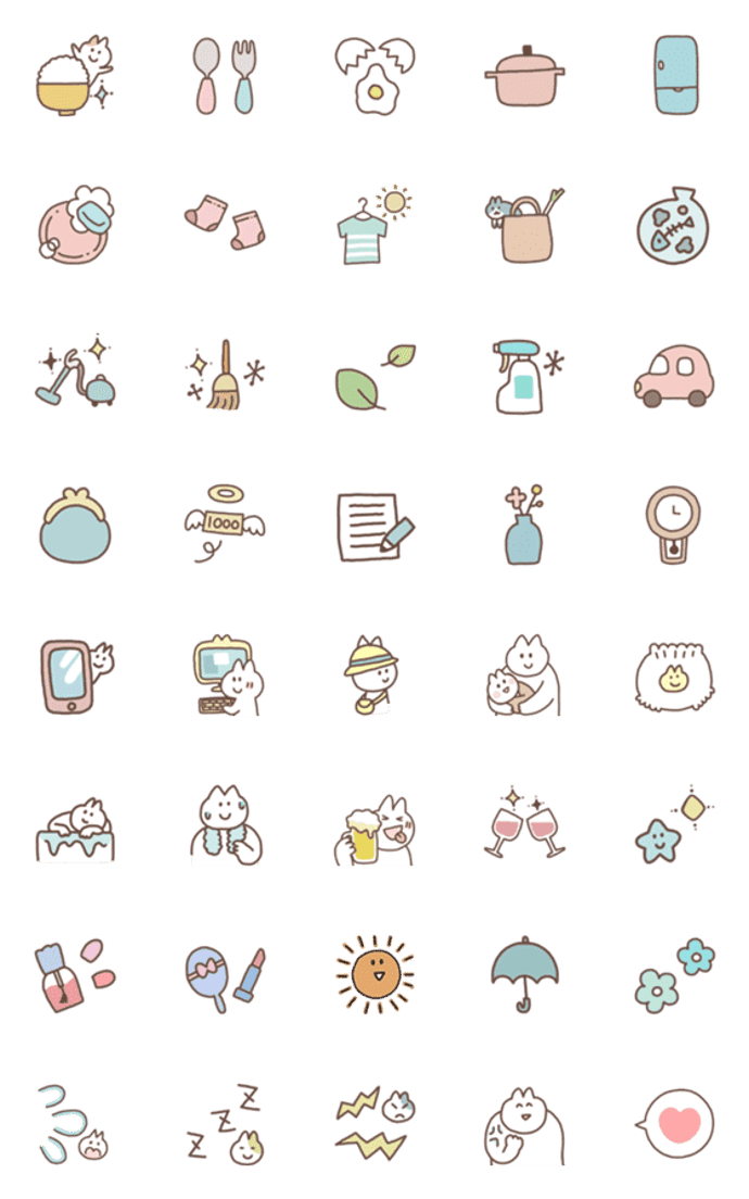 毎日使える＊かわいい白うさぎ主婦の日常