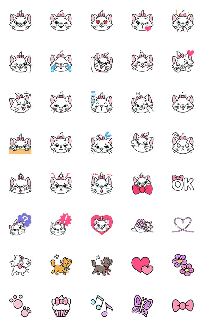 ディズニー マリー 絵文字