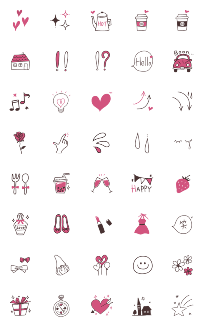 シンプルな大人可愛い❤︎使える絵文字