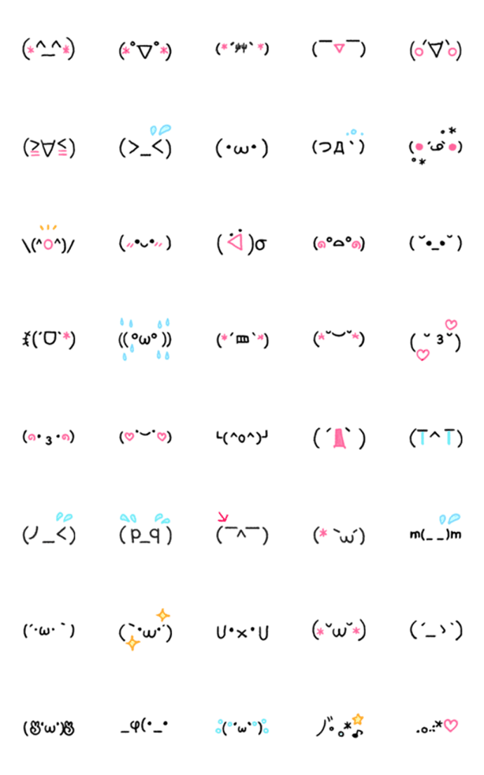 よく使う顔文字ランキングBEST40