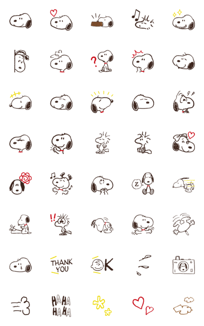 スヌーピー シンプル絵文字