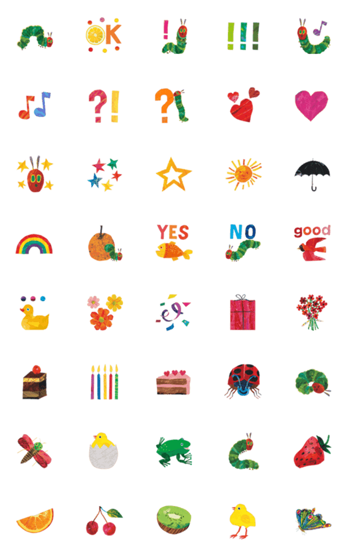 「はらぺこあおむし」毎日使える記号