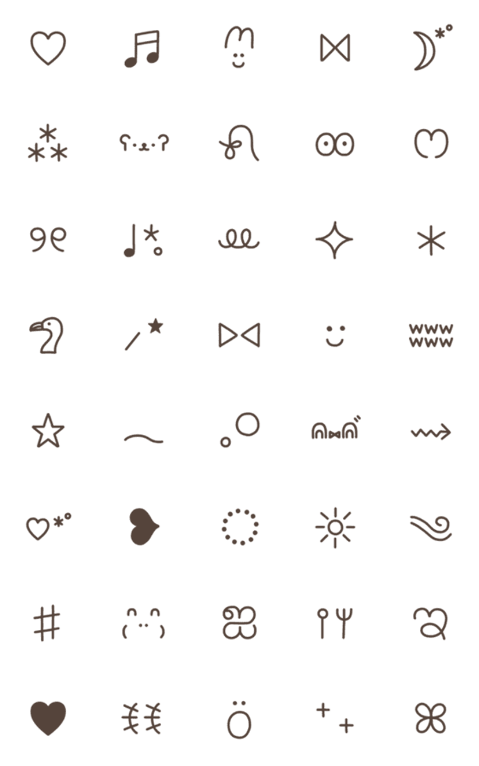 可愛い特殊記号絵文字♡*。