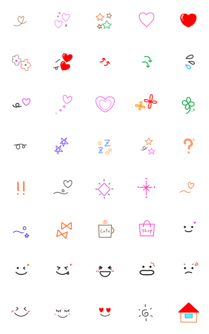 【カラフル絵文字】毎日使える♡