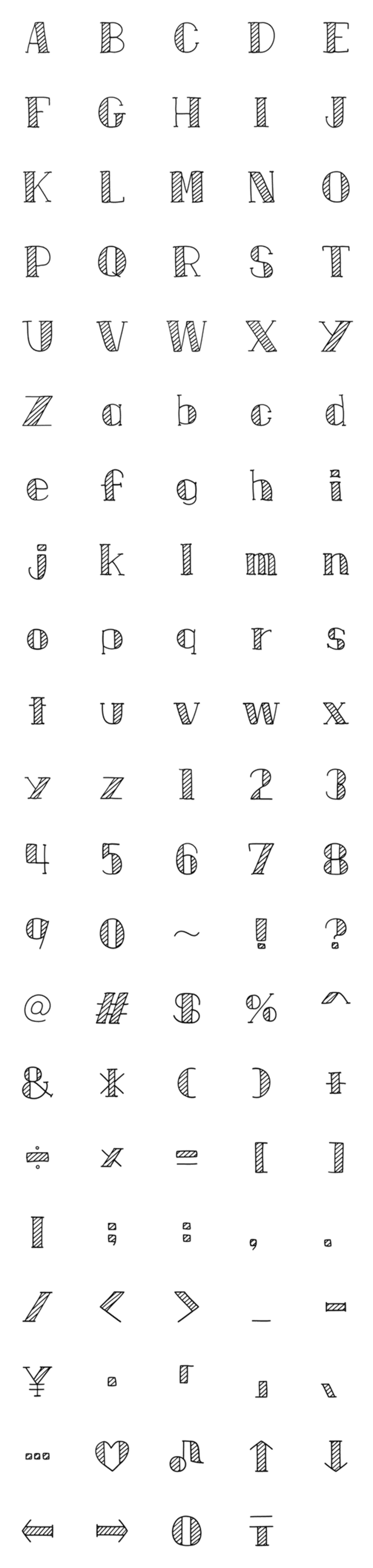 【ナチュデザ】 アルファベット 英語 数字