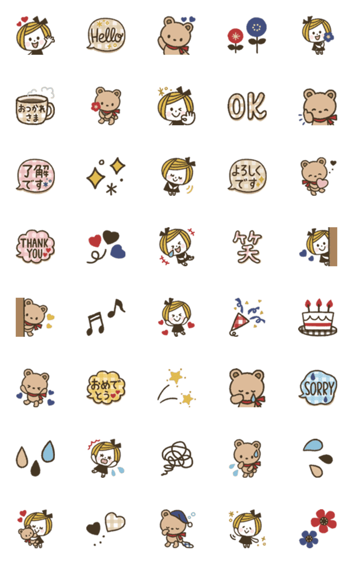 *.•ボブGIRL with リボンBEAR•.*