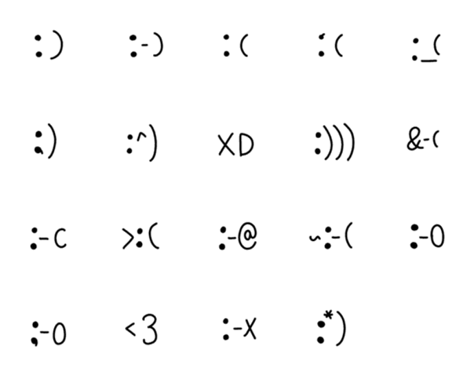 海外の顔文字＠絵文字