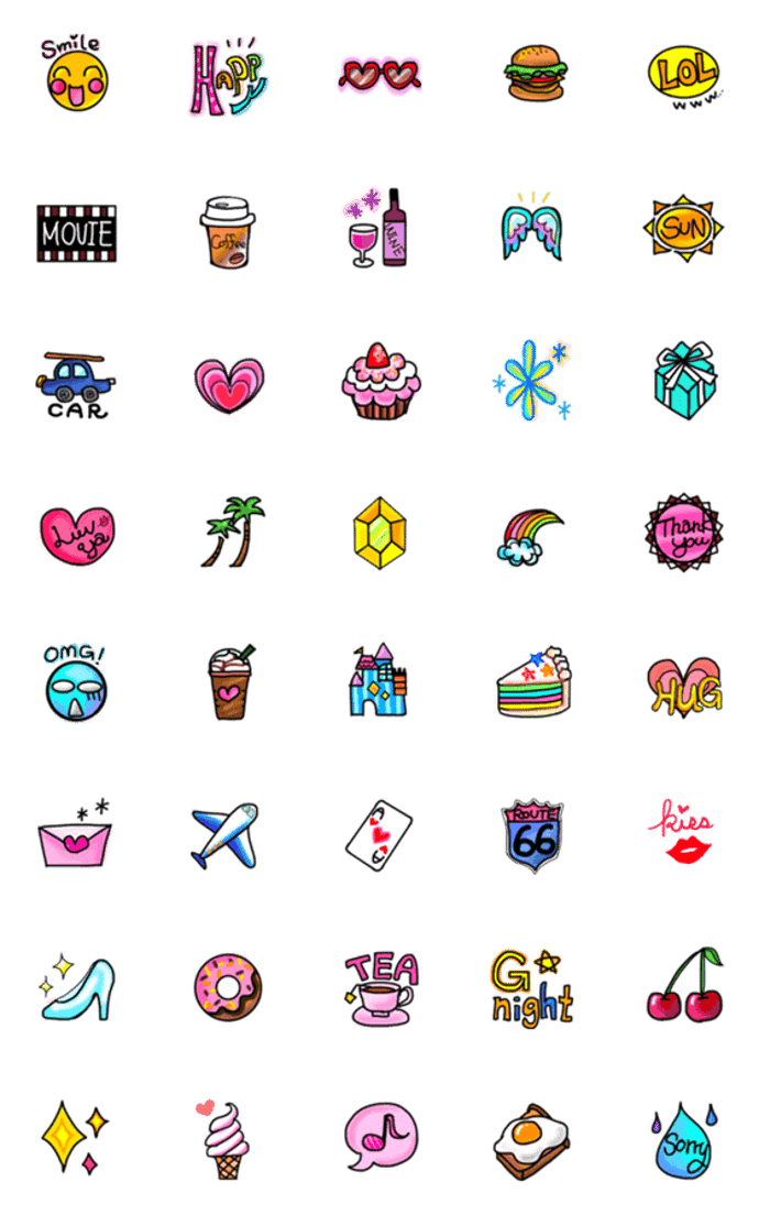 カリフォルニアな使える絵文字