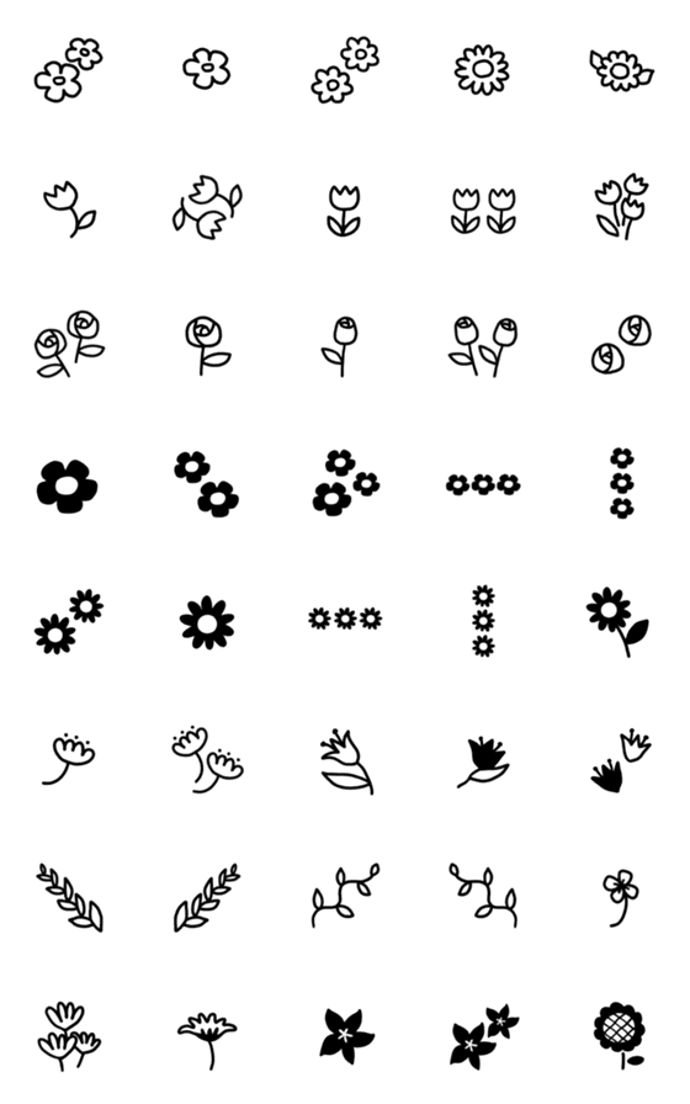 ♥大人可愛いモノクロフラワー♥