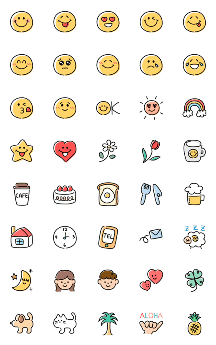 大人シンプル★ベーシック絵文字