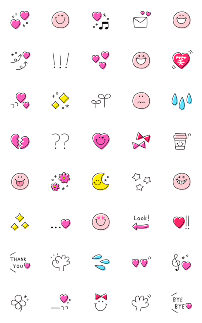 使える♡可愛いピンク絵文字