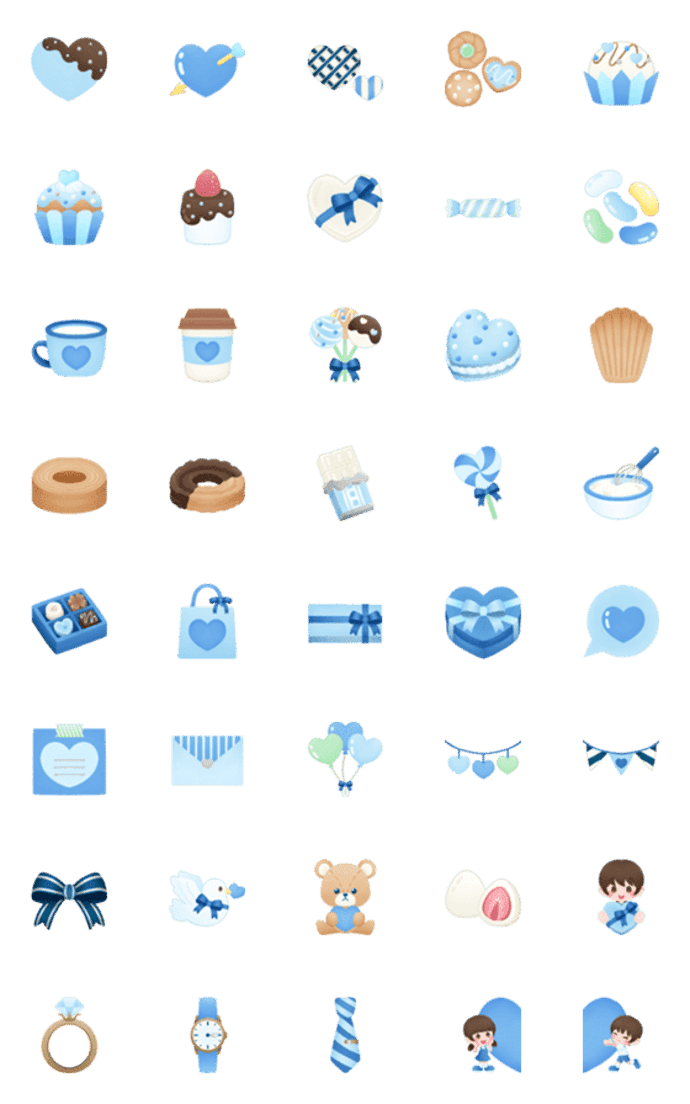 ホワイトデー・かわいい！フチなし絵文字