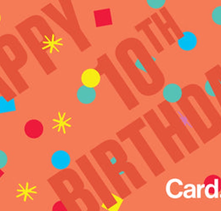 Happy 10th - Card.Gift