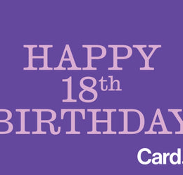 Eighteen Today - Card.Gift