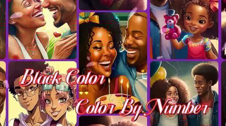 Black Color : Color By Number