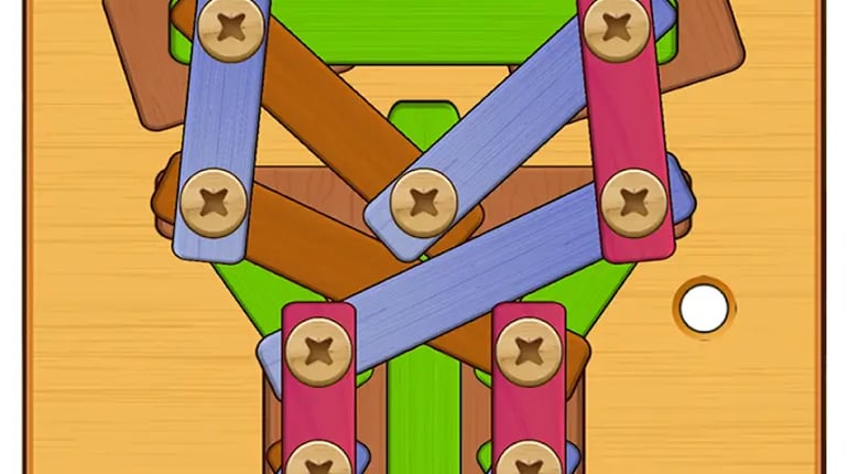 Wood Nuts & Bolts Puzzle