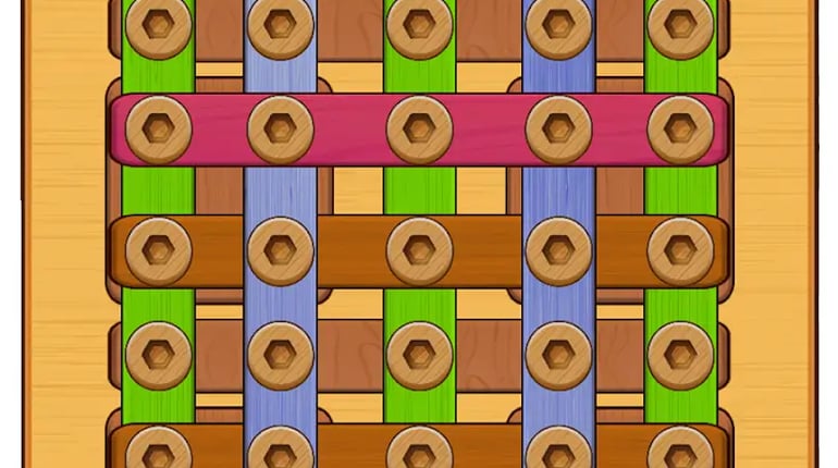 Wood Nuts & Bolts Puzzle