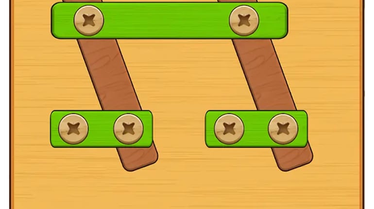 Wood Nuts & Bolts Puzzle
